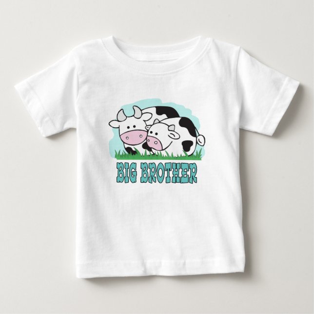 T-shirt Pour Bébé Vaches mignonnes Big Brother (Devant)