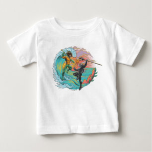 T-shirt Pour Bébé Vague marémotrice Aquaman & Black Manta