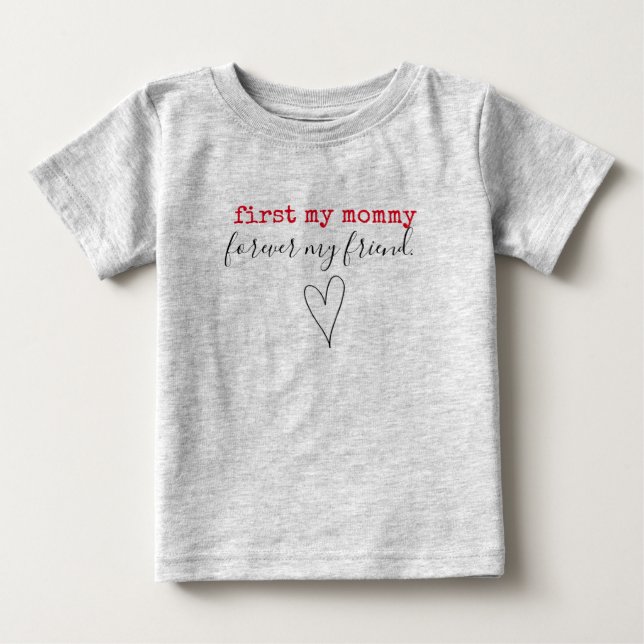 T-shirt Pour Bébé valentine de maman (Devant)