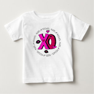 T-shirt Pour Bébé Valentine Hugs et baisers