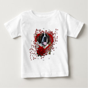 T-shirt Pour Bébé Valentines - clé à mon coeur - St Bernard - Mae