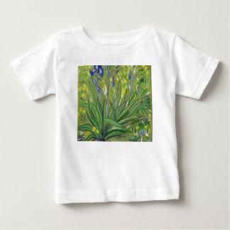 T-shirt Pour Bébé Van Gogh art Irises, reproduction acrylique
