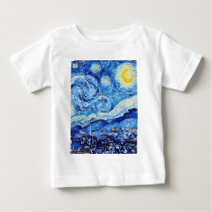 T-shirt Pour Bébé Van Gogh - La Nuit étoilée - Blancs Noël