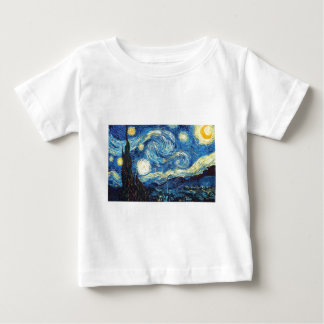 T-shirt Pour Bébé Van Gogh Nuit étoilée Paix Amour Destinée