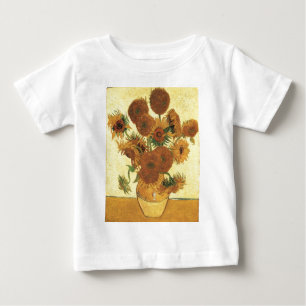T-shirt Pour Bébé Vase aux quinze tournesols,Vincent van Gogh