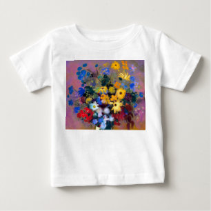 T-shirt Pour Bébé Vase blanc avec fleurs Odilon Redon