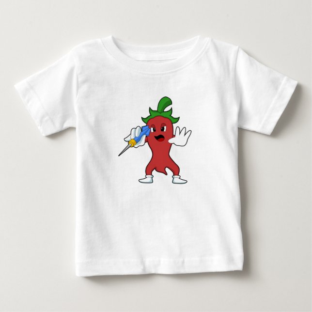 T-shirt Pour Bébé Vegan Pepper at Darts (Devant)