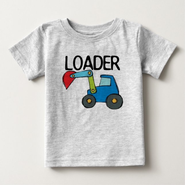 T-shirt Pour Bébé Véhicule de construction de chargeur (Devant)