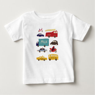 T-shirt Pour Bébé Véhicules