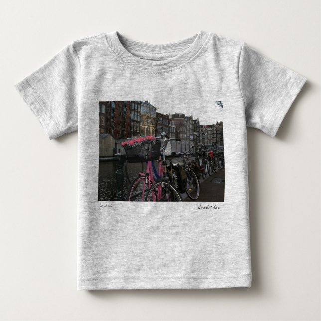 T-shirt Pour Bébé Vélo d'Amsterdam (Devant)