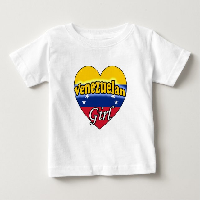 T-shirt Pour Bébé Venezuelan Girl (Devant)