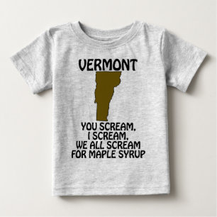 T-shirt Pour Bébé Vermont - Vous hurlez, je hurle pour le sirop d'ér