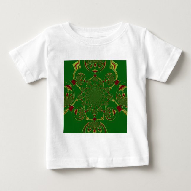T-shirt Pour Bébé Vert vintage (Devant)