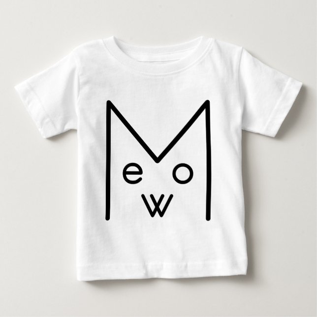 T-shirt Pour Bébé Vêtements avec la conception Meow (Devant)