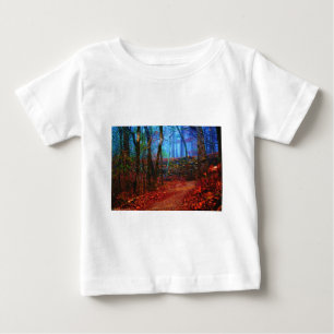 T-shirt Pour Bébé Vêtements de peinture à l'huile de forêt de feu et