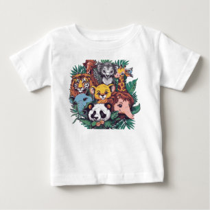T-shirt Pour Bébé Vêtements de safari mignons et tee-shirt artistiqu