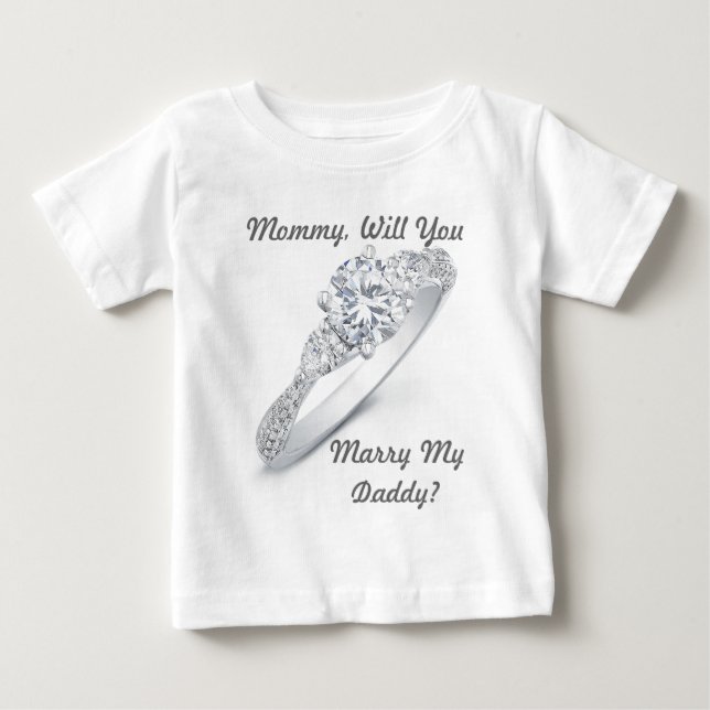 T-shirt Pour Bébé Veux-Tu M'Épouser ? (Devant)