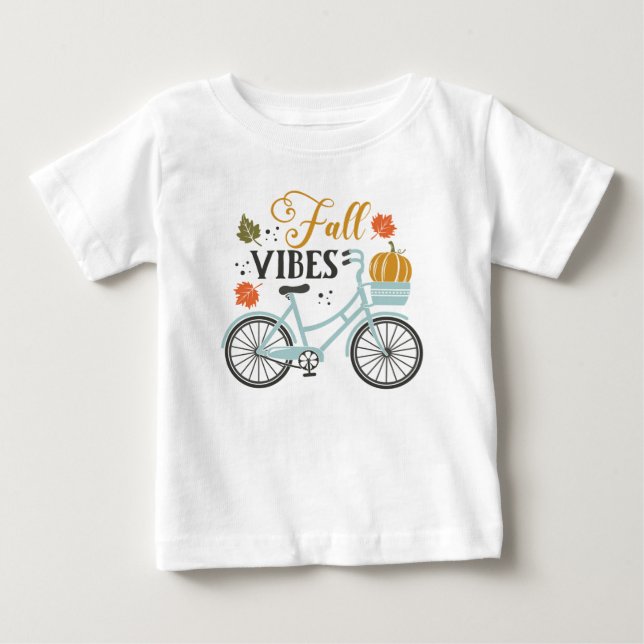 T-shirt Pour Bébé Vibes Automatiques À Vélo (Devant)