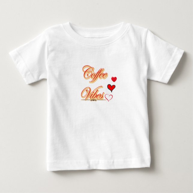 T-shirt Pour Bébé "Vibes café : Tranquillité textuelle" (Devant)