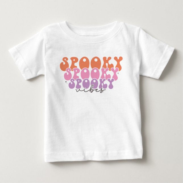 T-shirt Pour Bébé Vibes Éffrayantes éffrayantes (Devant)