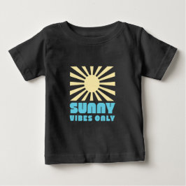 T-shirt Pour Bébé Vibes ensoleillées uniquement - Gras Retro Sunshin