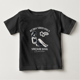 T-shirt Pour Bébé Vibes Rétro Uniquement : Une Esthétique d'Âme Vint