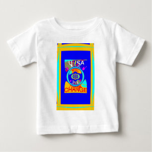 T-shirt Pour Bébé Vibrant USA Change : une déclaration audacieuse