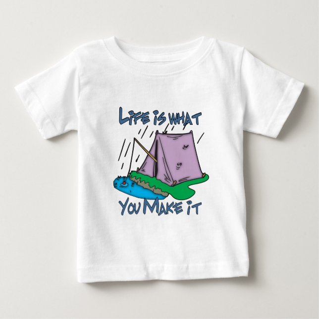 T-shirt Pour Bébé Vie du camping (Devant)