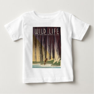 T-shirt Pour Bébé Vie sauvage - Les parcs nationaux préservent tout