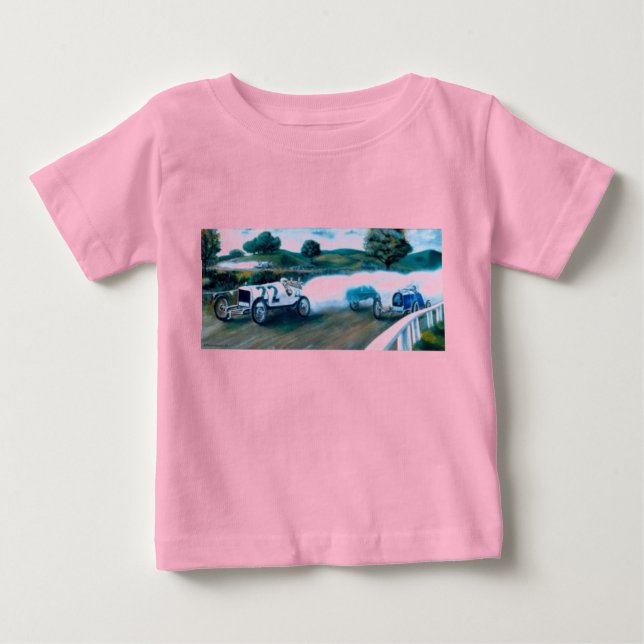T-shirt Pour Bébé vieilles voitures de course bébé (Devant)