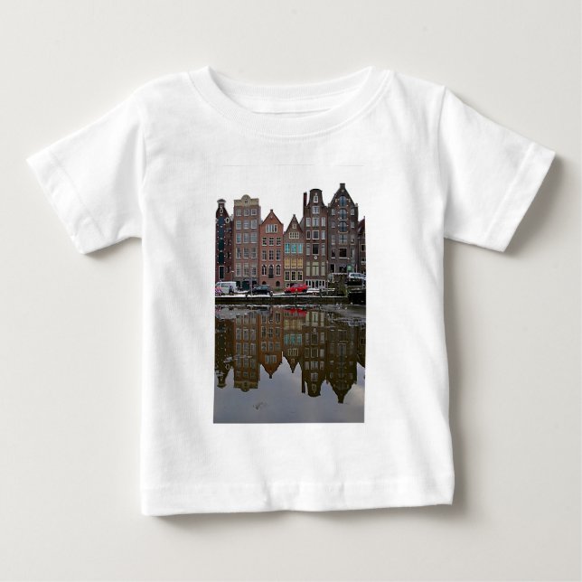T-shirt Pour Bébé Ville d'Amsterdam (Devant)