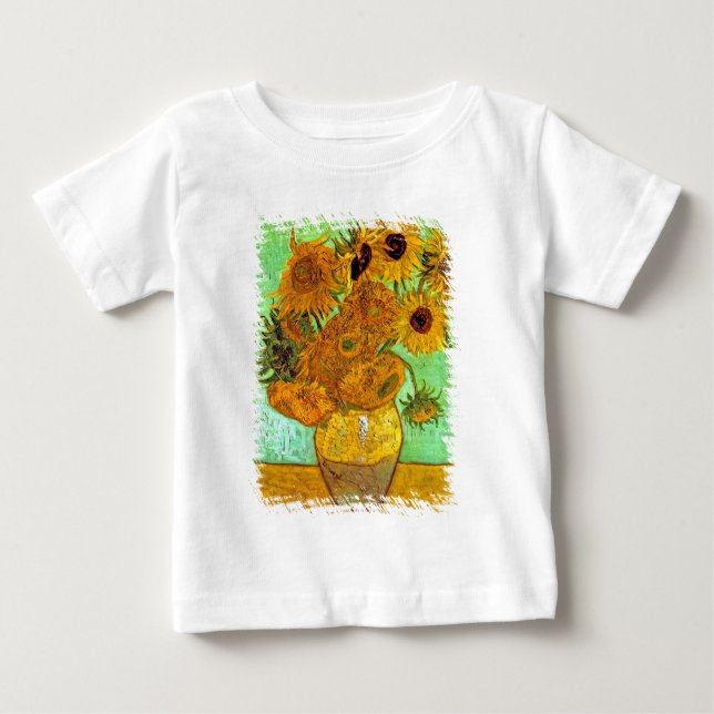 T-shirt Pour Bébé Vincent Van Gogh - Vase Avec Douze Tournesols (Devant)