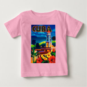 T-shirt Pour Bébé Vintage Cuba