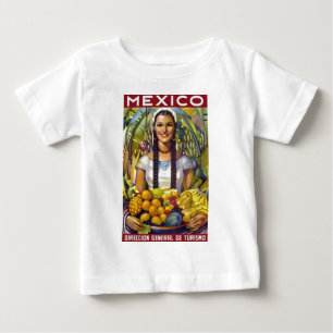 T-shirt Pour Bébé Vintage Mexique Travel Tourisme Publicité