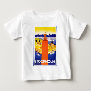 T-shirt Pour Bébé Vintage Stockholm