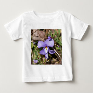 T-shirt Pour Bébé Violette à pieds d'oiseau avec bluets