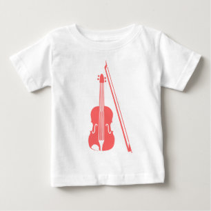 T-shirt Pour Bébé Violon - rose tropicale
