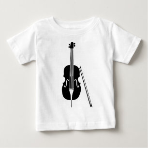 T-shirt Pour Bébé Violoncelle - noir
