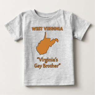 T-shirt Pour Bébé Virginie-Occidentale - Le frère gay de Virginie