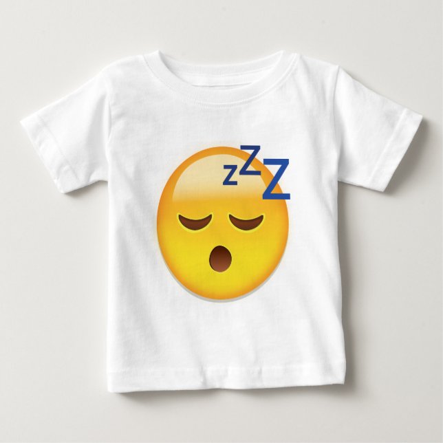 T-shirt Pour Bébé Visage Emoji de sommeil (Devant)