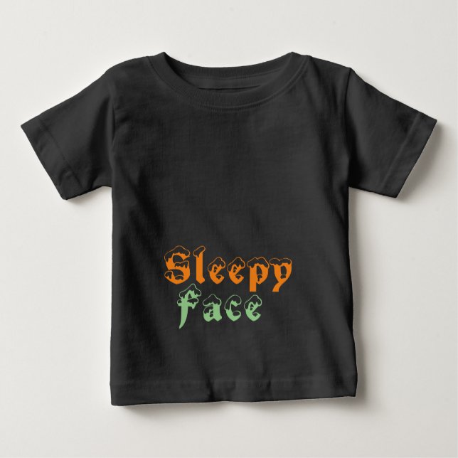T-shirt Pour Bébé Visage endormi : (Devant)