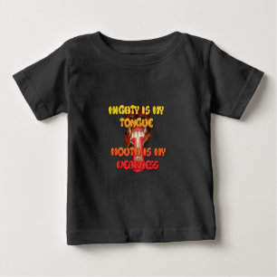 T-shirt Pour Bébé Visage idiot : Humour d'expression de langue de so