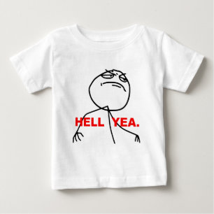 T-shirt Pour Bébé Visage Meme de rage de Yea d'enfer