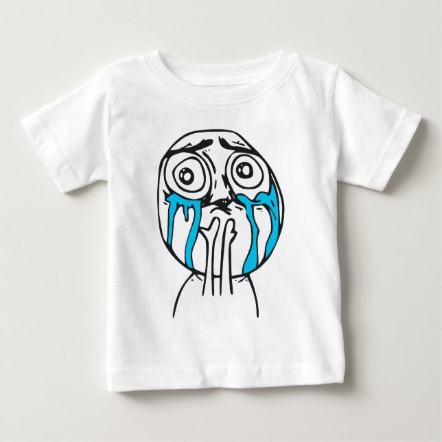 T-shirt Pour Bébé Visage mignon Meme de rage de surcharge de (Devant)