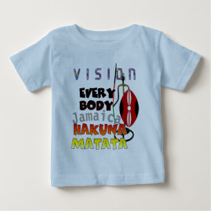 T-shirt Pour Bébé Vision Tout le monde Jamaïque Hakuna Matata