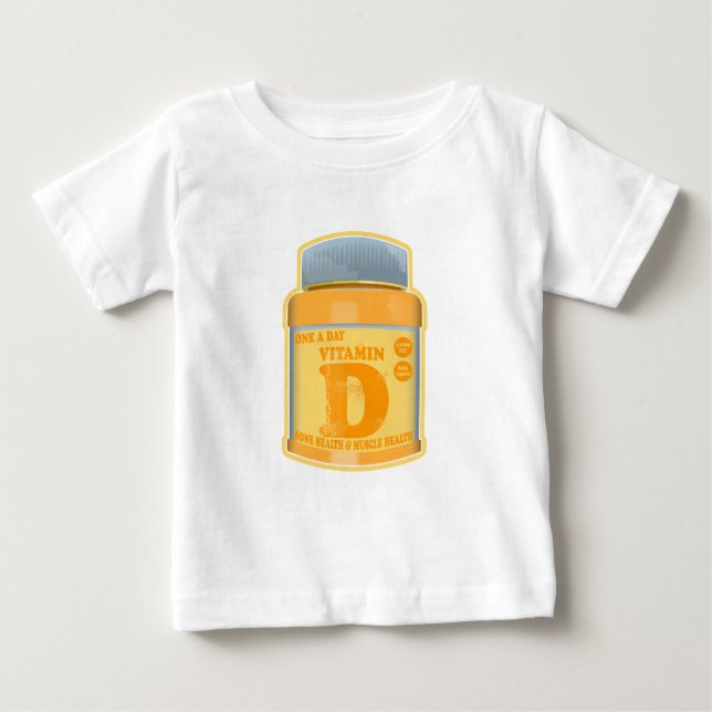T-shirt Pour Bébé Vitamine D capsules santé et bien-être (Devant)