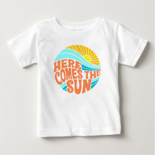 T-shirt Pour Bébé Voici Le Tee Soleil, Style Rétro, Style Hippie