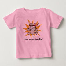 "Voici les ennuis !" - amusant mignon chaton top