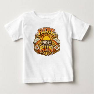 T-shirt Pour Bébé Voici venir le soleil Fleur vintage Nature