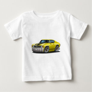 T-shirt Pour Bébé Voiture 1971-72 Jaune-Noire de Chevelle
